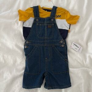 NEW Lee Toddler Boy 2 Piece Jean Overall Set